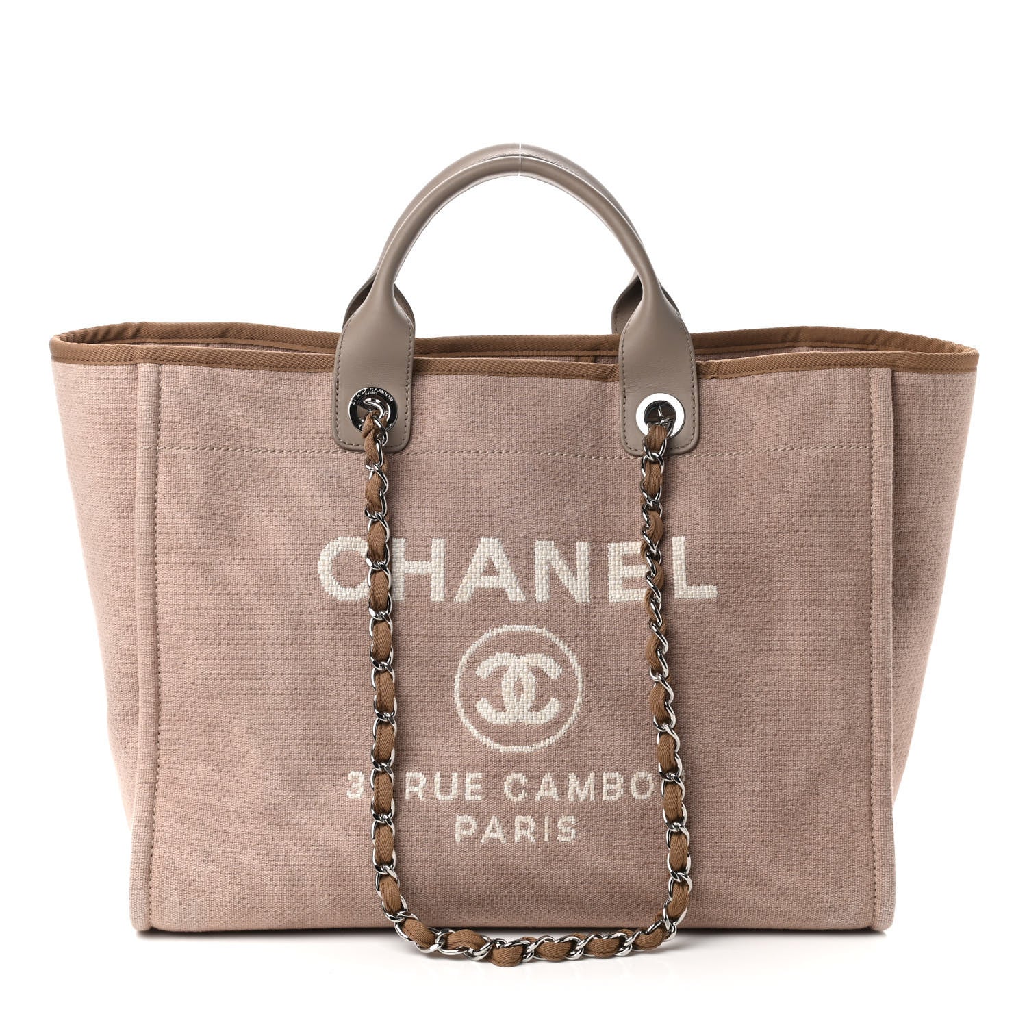 Chanel Canvas Medium Deauville Tote Ecru 1 of 11