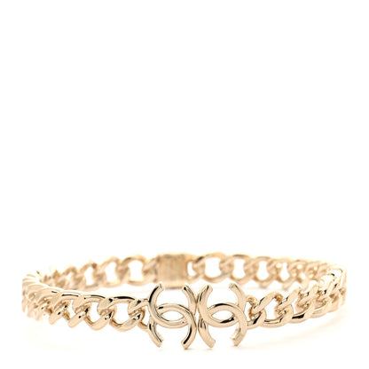 Chanel Metal CC Chain Link Choker Necklace M Gold 1 of 5
