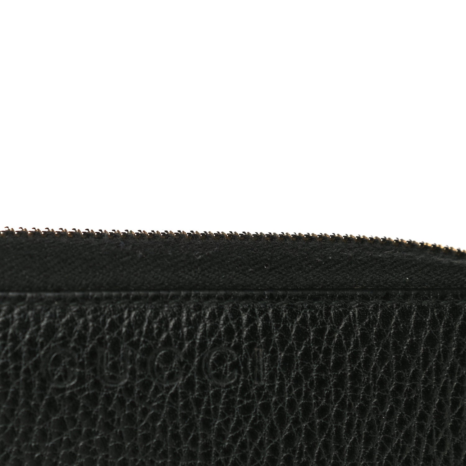 Gucci Pebbled Calfskin Zip Around Wallet Black 13 of 15