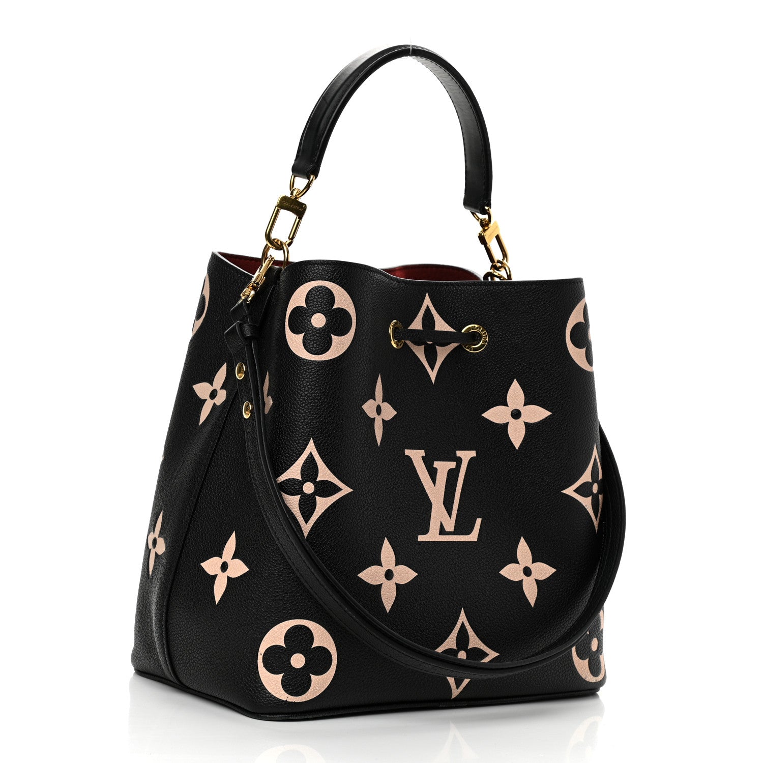 Louis Vuitton Empreinte Monogram Giant Neonoe MM Black Beige 4 of 12