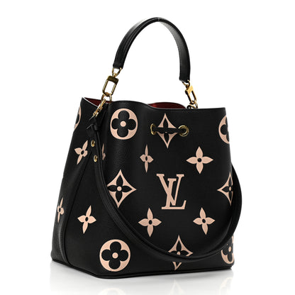 Louis Vuitton Empreinte Monogram Giant Neonoe MM Black Beige 4 of 12