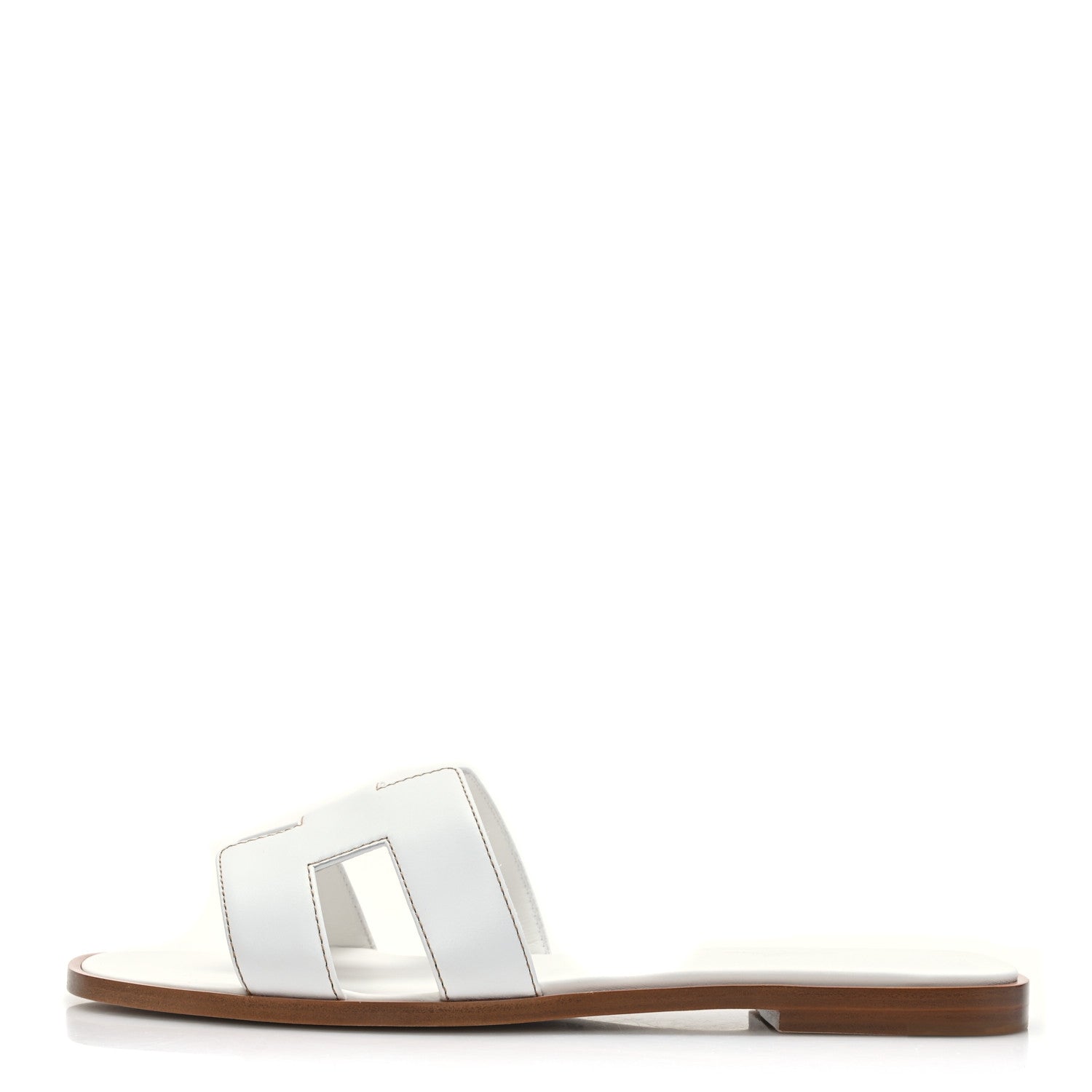 Hermes Box Calfskin Oran Sandals 39 White 1 of 9