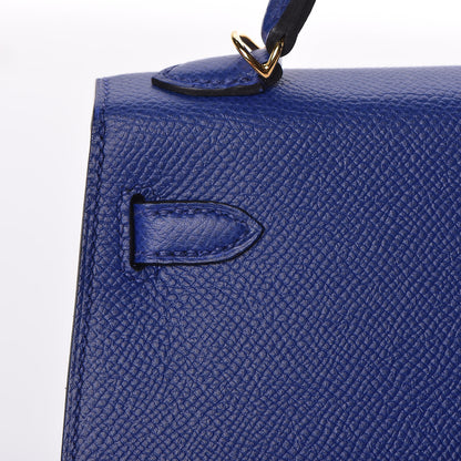 Hermes Epsom Mini Kelly Sellier 20 Bleu Electrique 11 of 29
