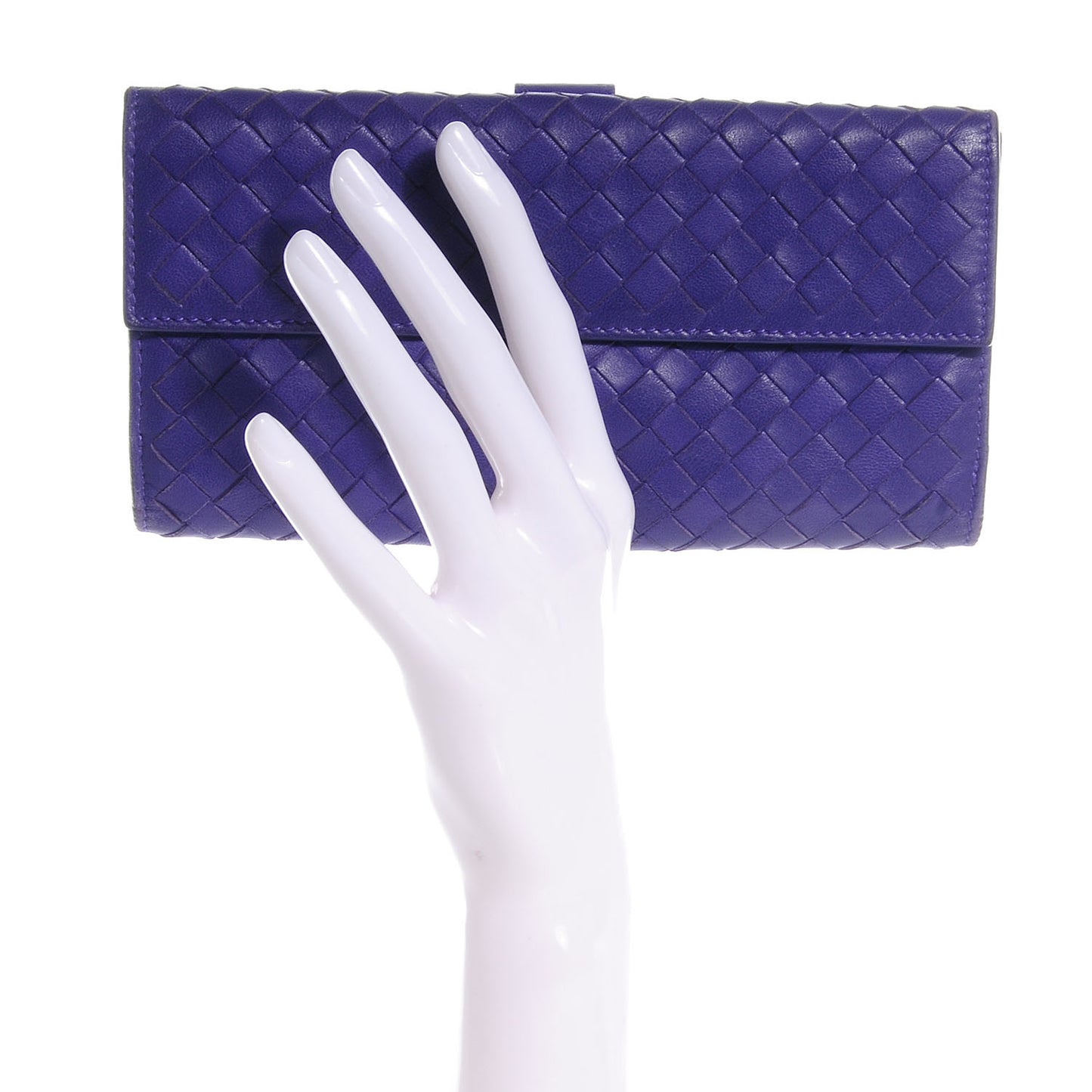 Nappa Intrecciato Continental Wallet Anemone