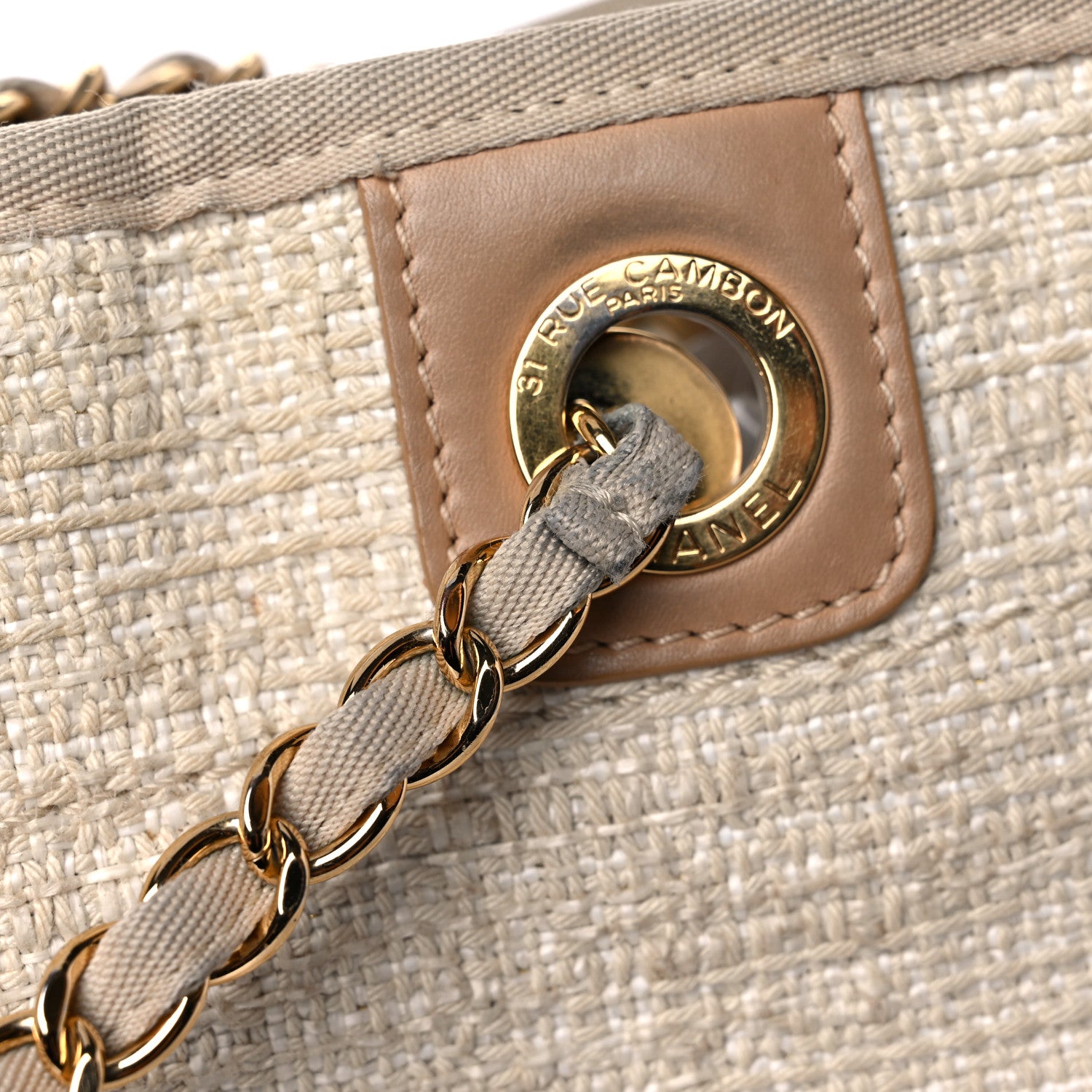 Chanel Lurex Boucle Small Deauville Tote Ivory 18 of 18