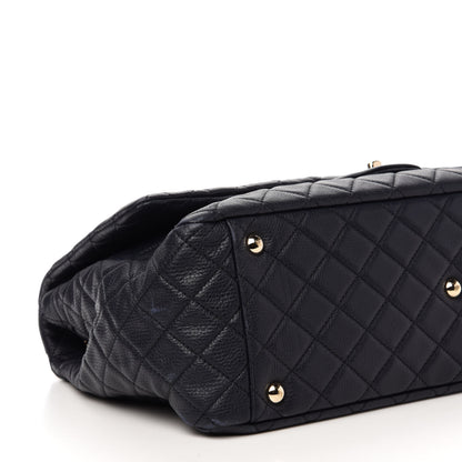 Chanel Calfskin Quilted XXL Travel Flap Bag Navy 6 of 10