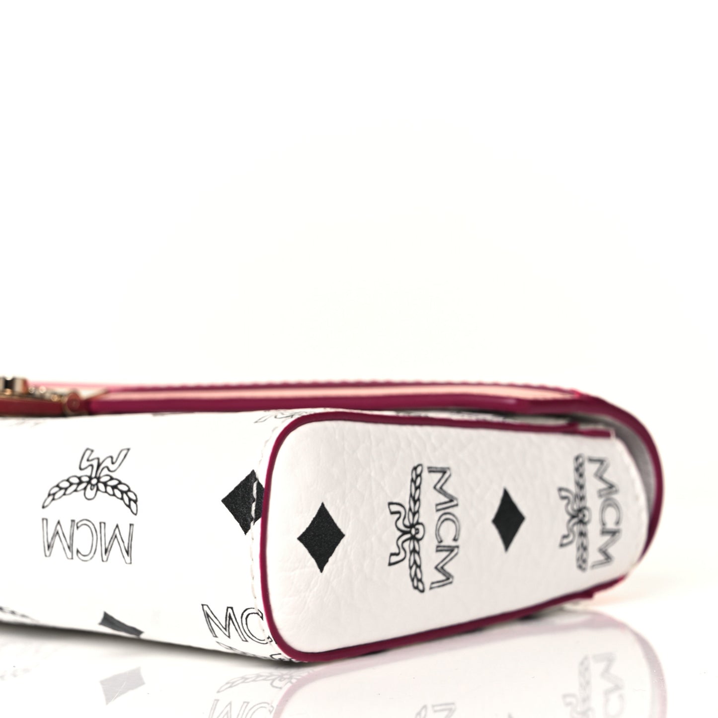 Calfskin Visetos Monogram Medium Millie Color Block Crossbody Bag White Mood