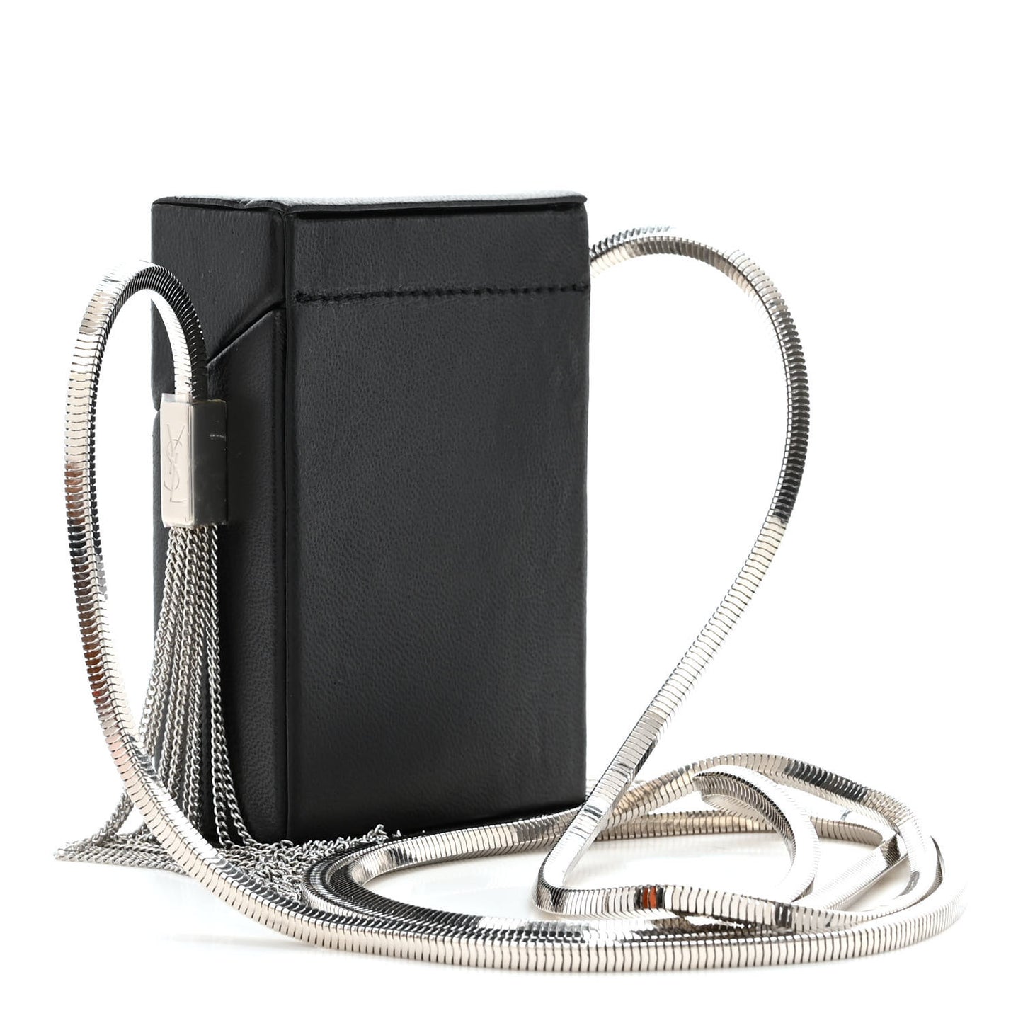 Lambskin Smoking Box Crossbody Black