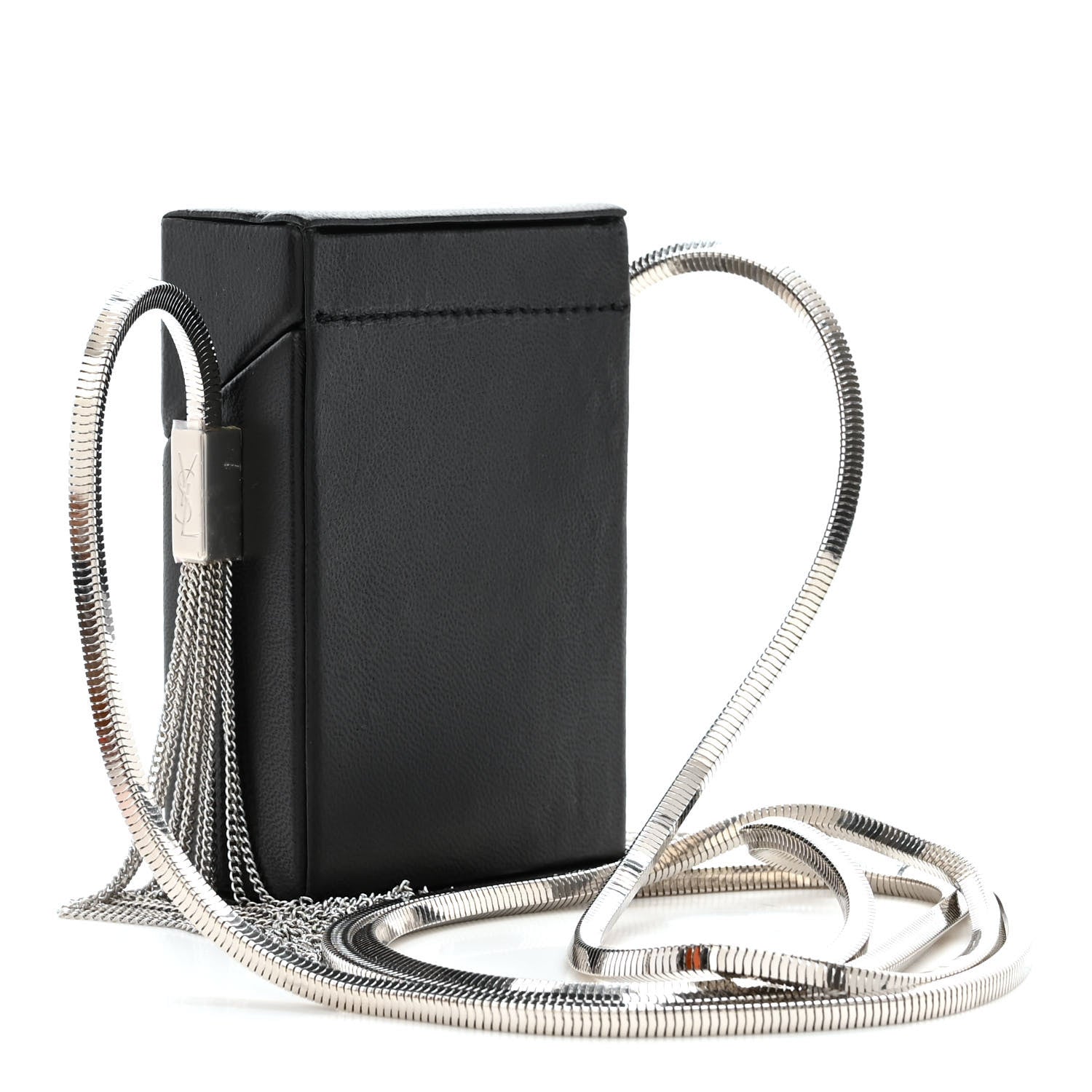 Saint Laurent Lambskin Smoking Box Crossbody Black 3 of 11