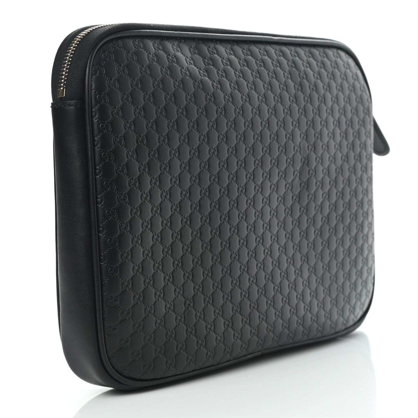 Microguccissima GG Wristlet Pouch Black