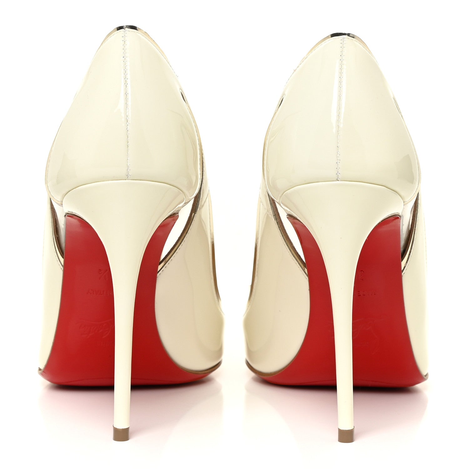 Christian Louboutin Patent PVC Specchio Cosmo 554 100 Pumps 36.5 Snow 4 of 15