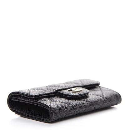 Chanel Caviar Quilted Flap Card Holder Wallet Black 3 of 8