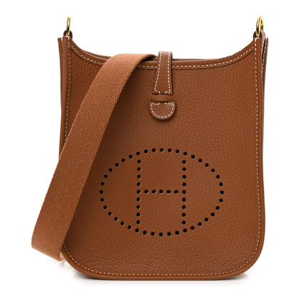 Hermes Taurillon Clemence Evelyne TPM Gold 1 of 10