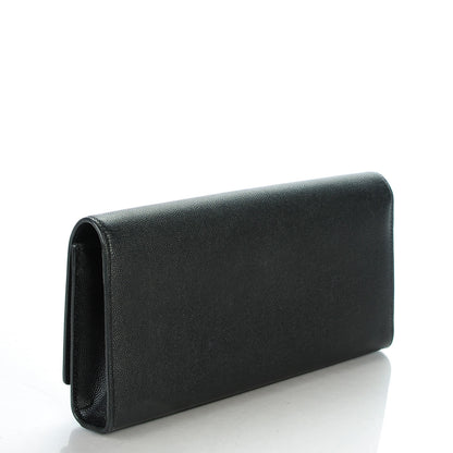 Saint Laurent Grain De Poudre Classic Monogram Clutch Black 3 of 7