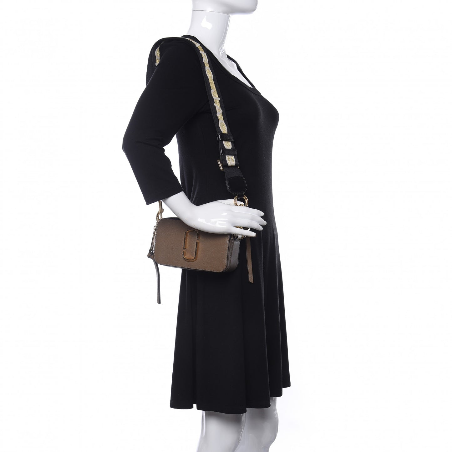 Saffiano Small Snapshot Camera Bag Sandcastle