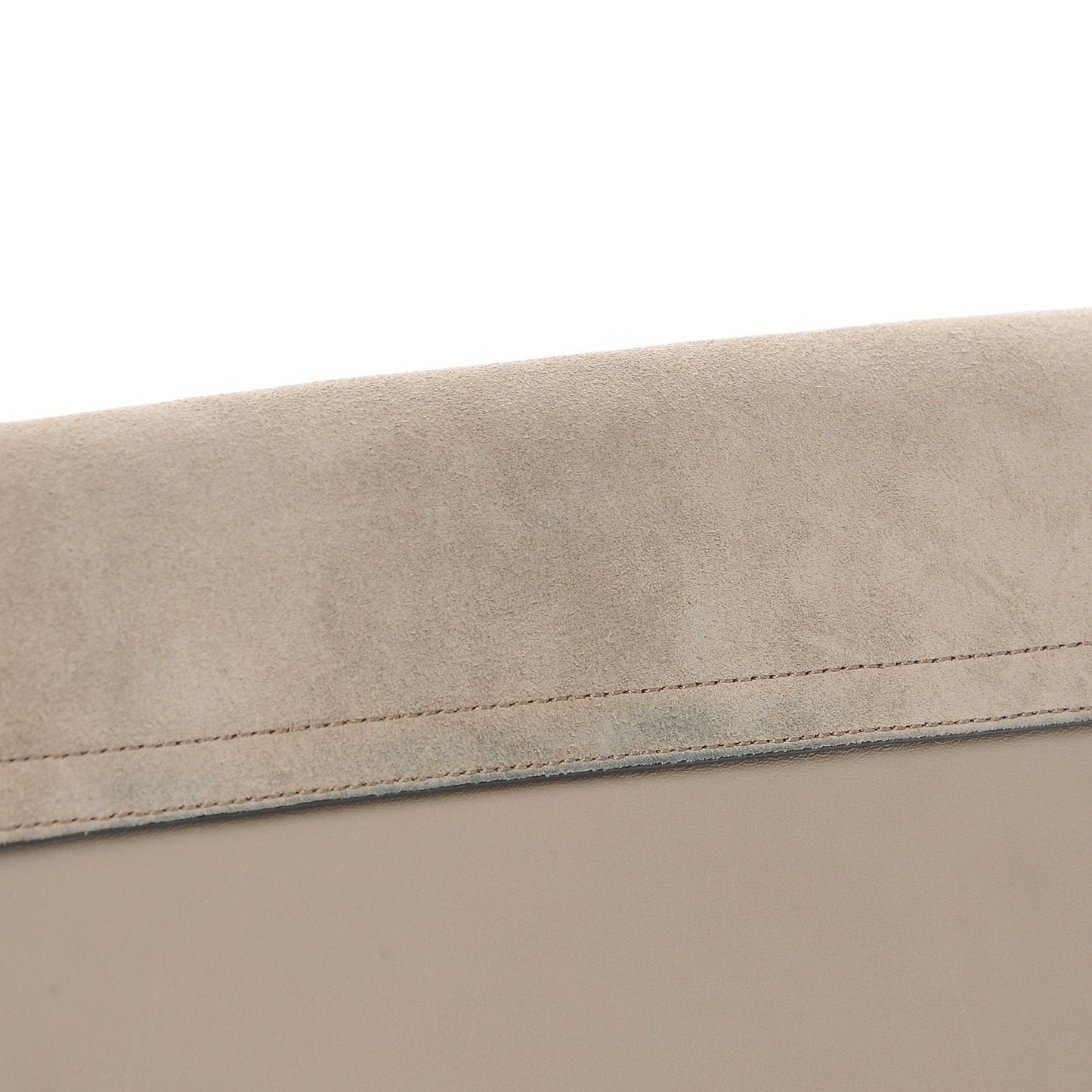 Suede Calfskin Faye Clutch Motty Grey