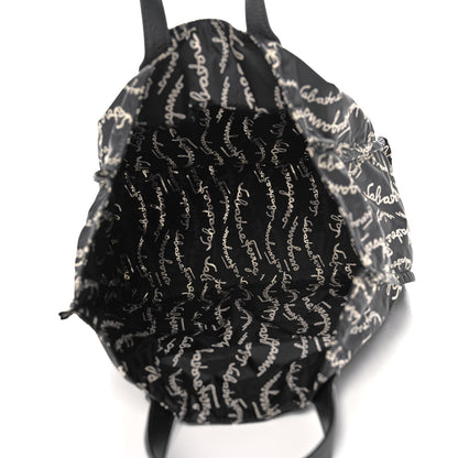 Salvatore Ferragamo Nylon All Over Printed Logo Tote Black 5 of 14