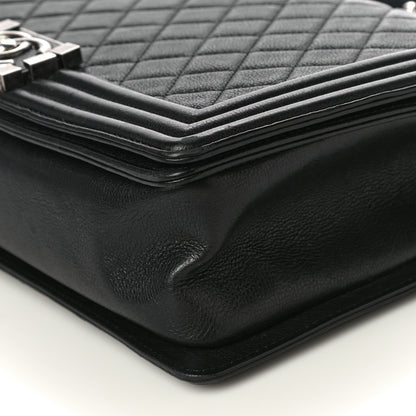 Chanel Grained Calfskin Quilted New Medium Boy Flap Black 10 of 18