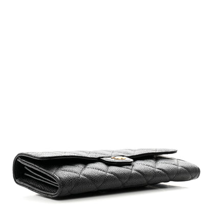 Chanel Caviar Quilted Large Flap Wallet Black 4 of 9