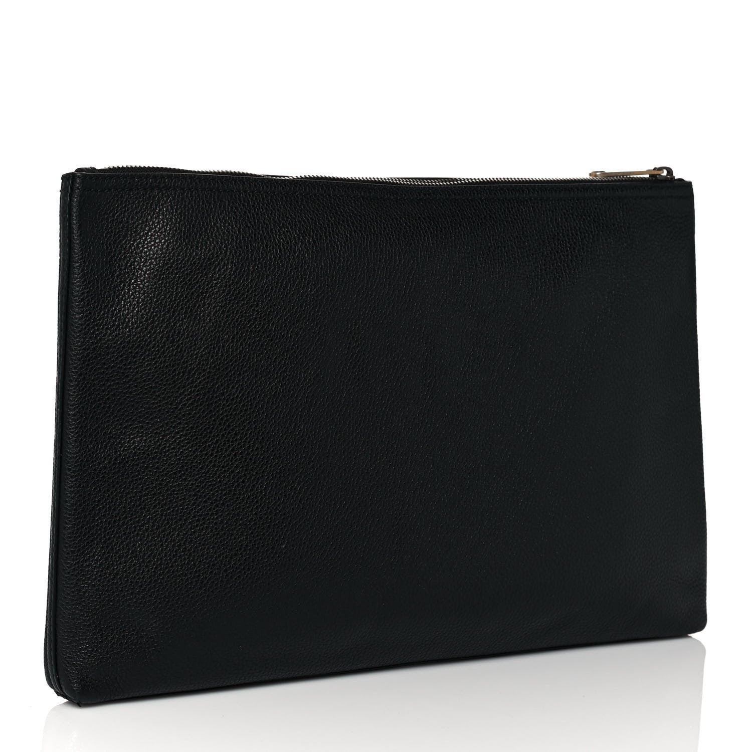 Gucci Pebbled Calfskin Large Logo Portfolio Clutch Black 3 of 12