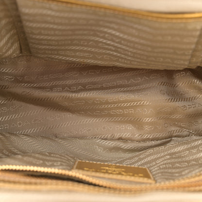 Prada Paglia Cinghiale Frame Tote Naturale Oro 5 of 13