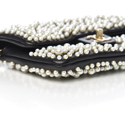 Chanel Lambskin Pearls Flap Black 9 of 12
