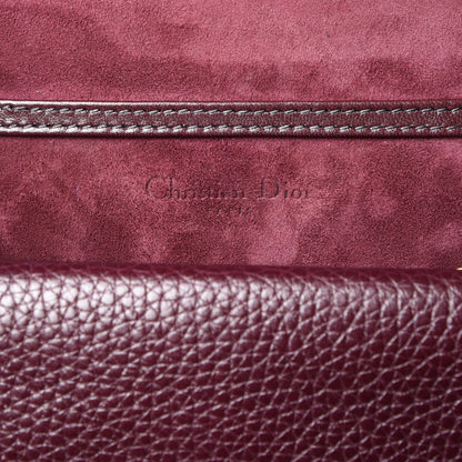 Christian Dior Grained Calfskin D-Bee Crossbody Burgundy 5 of 9
