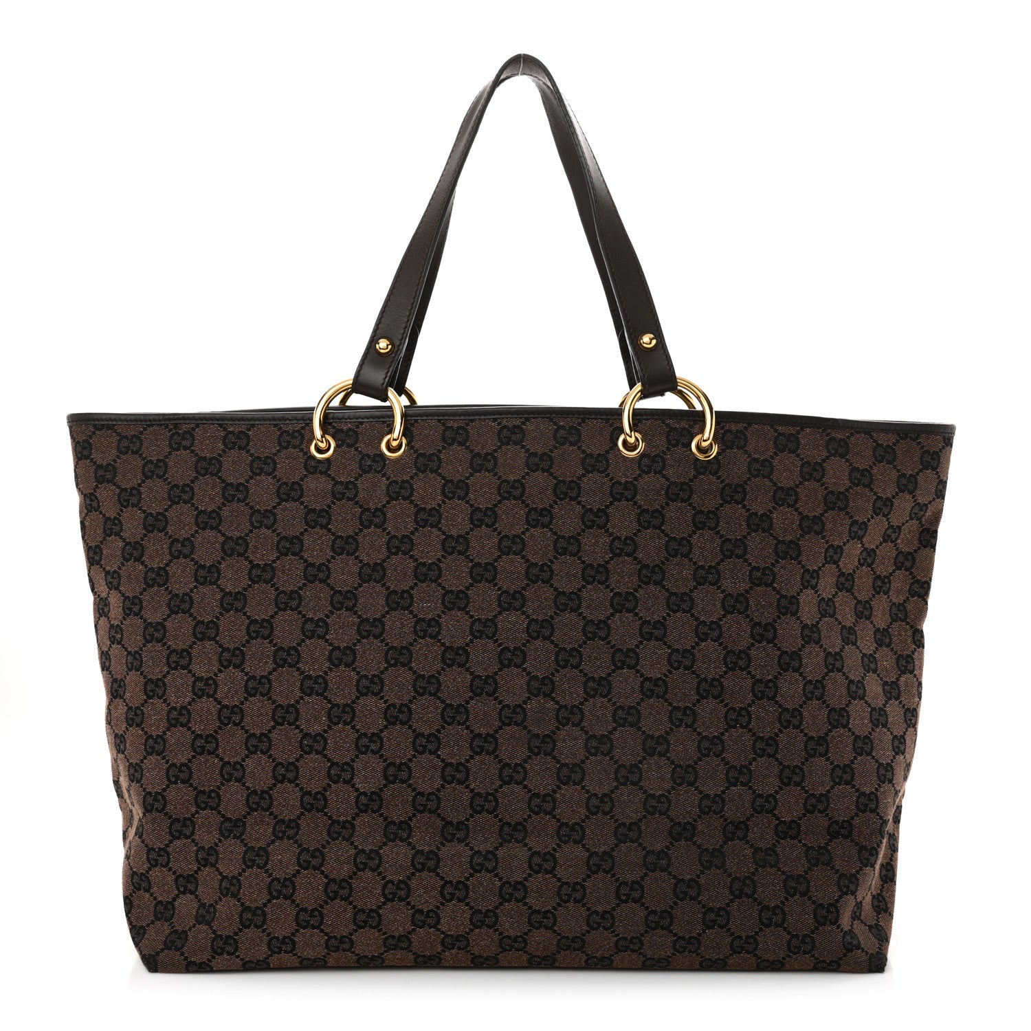 Gucci Monogram Denim Large Tote Brown 1 of 14