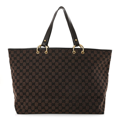 Gucci Monogram Denim Large Tote Brown 1 of 14