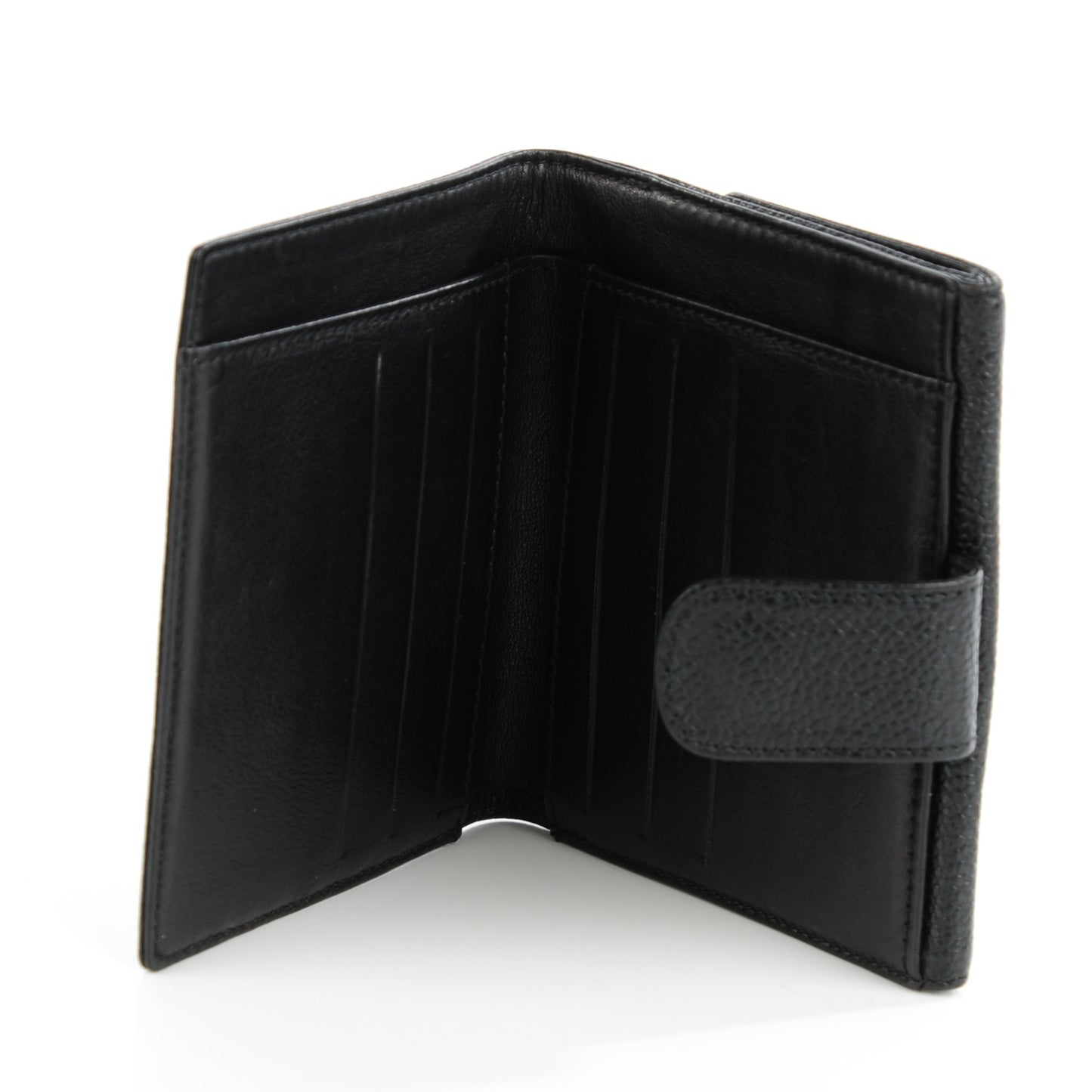 Caviar Timeless CC Compact French Wallet Black