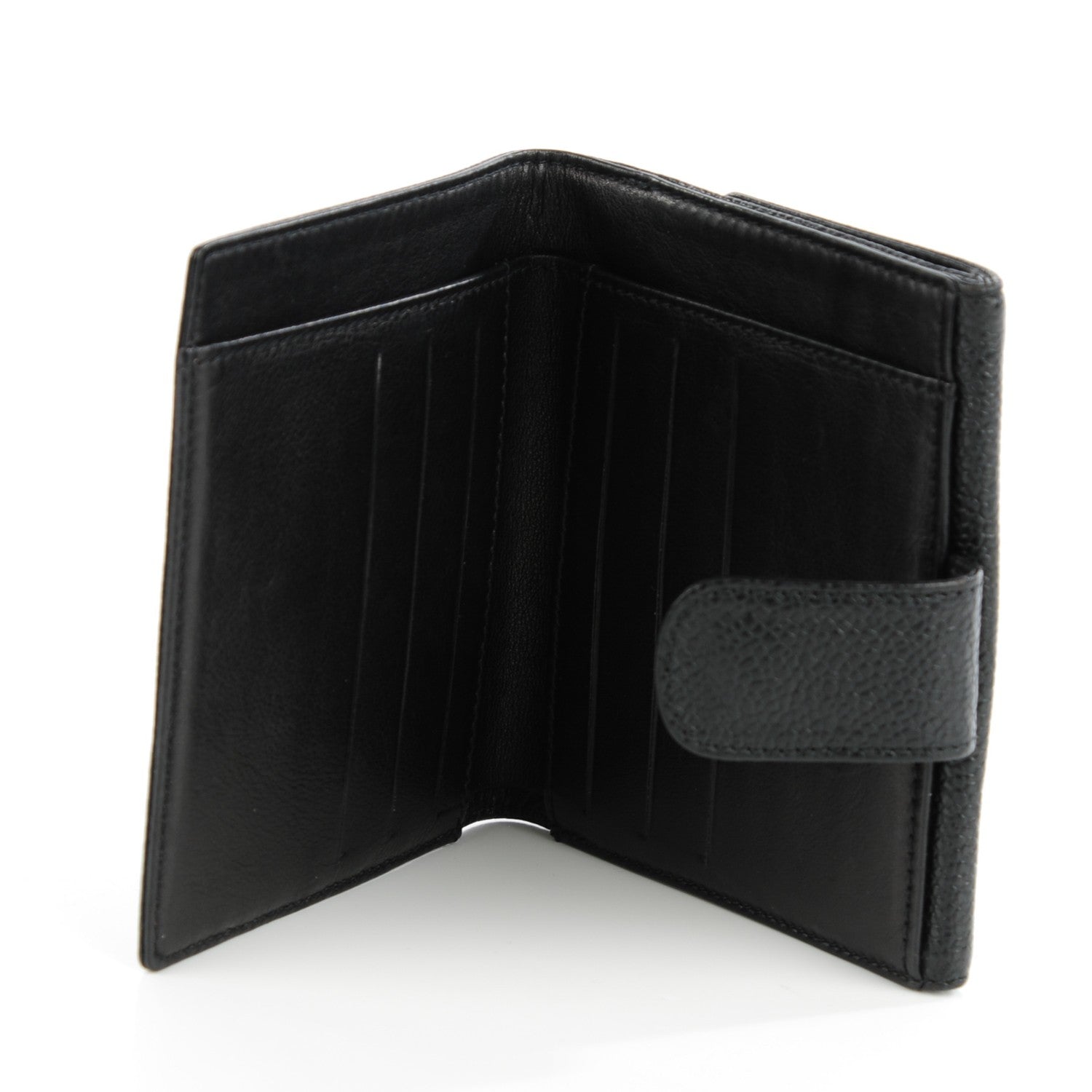 Chanel Caviar Timeless CC Compact French Wallet Black 5 of 8