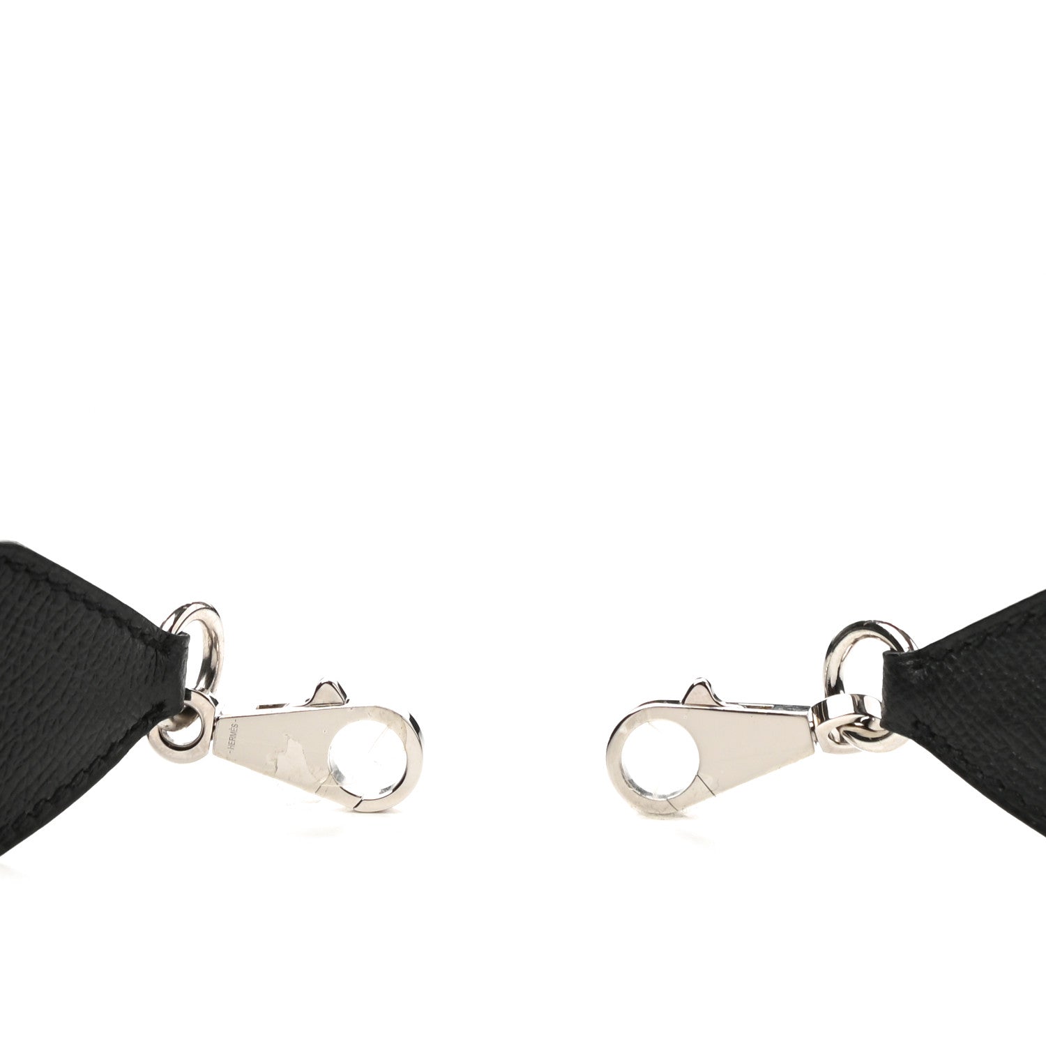 Hermes Epsom 40mm Mousquetons Tressage Shoulder Strap Black Lime Malachite 5 of 6