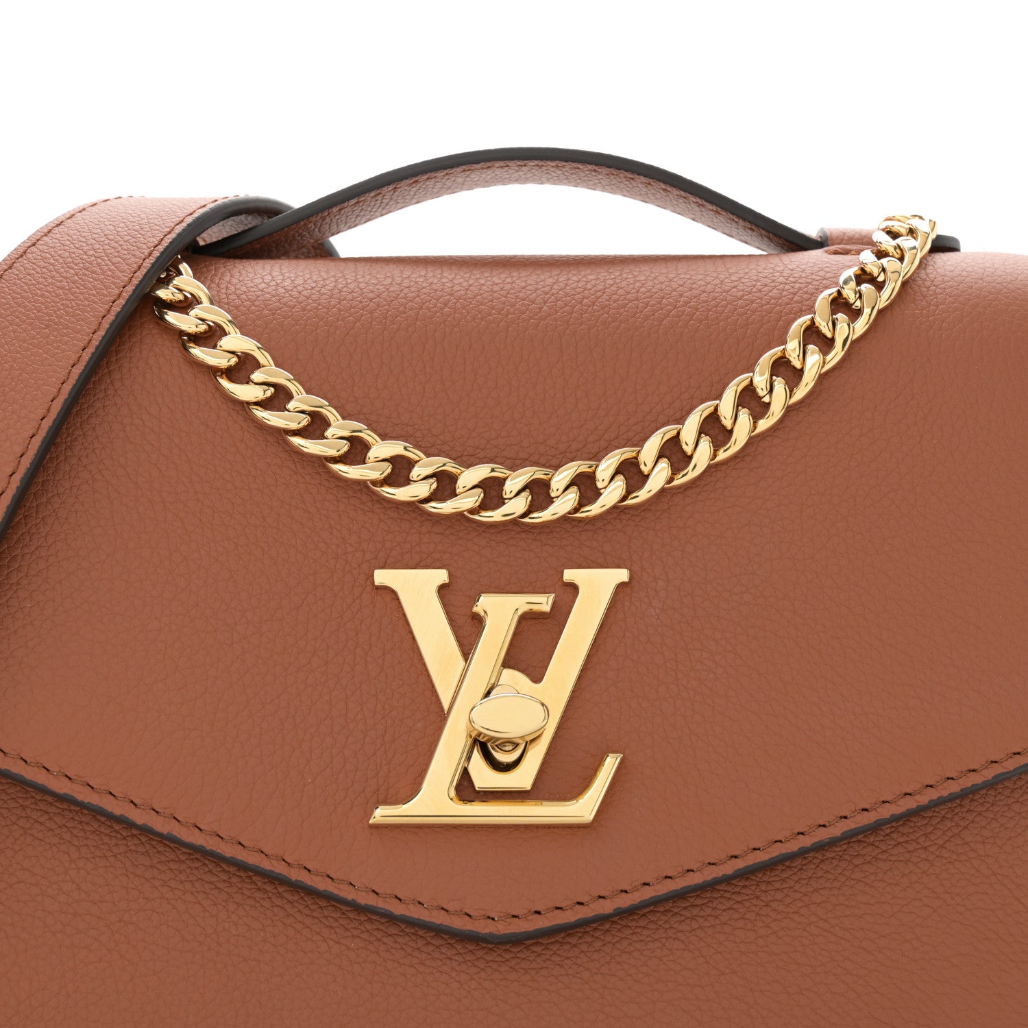 Louis Vuitton Grained Calfskin Lockme Oxford Cognac 7 of 11