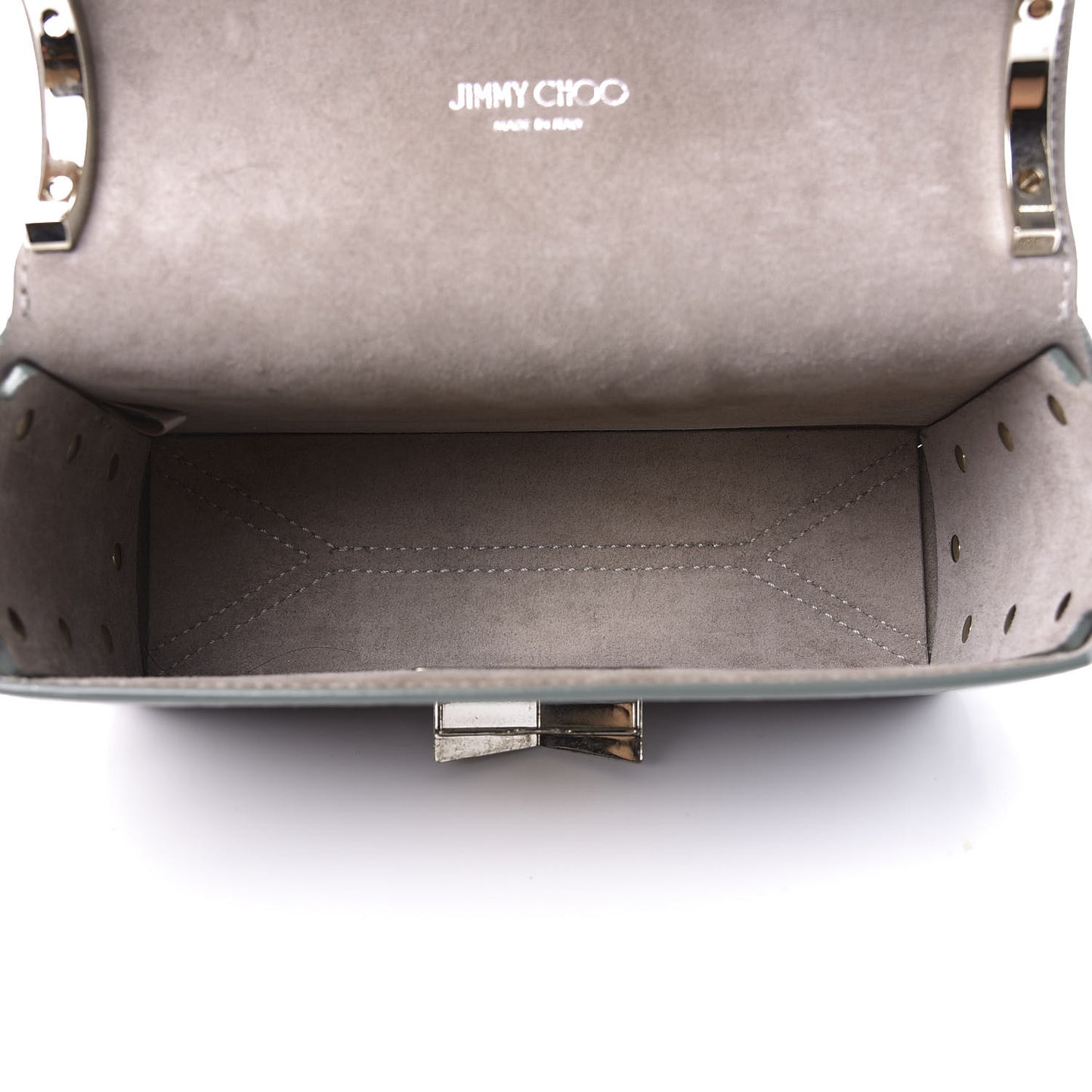 Metallic Grainy Calfskin Lockett Petite Shoulder Bag Platinum