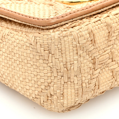Christian Dior Raffia Macro Cannage Micro Caro Bag Natural 8 of 9