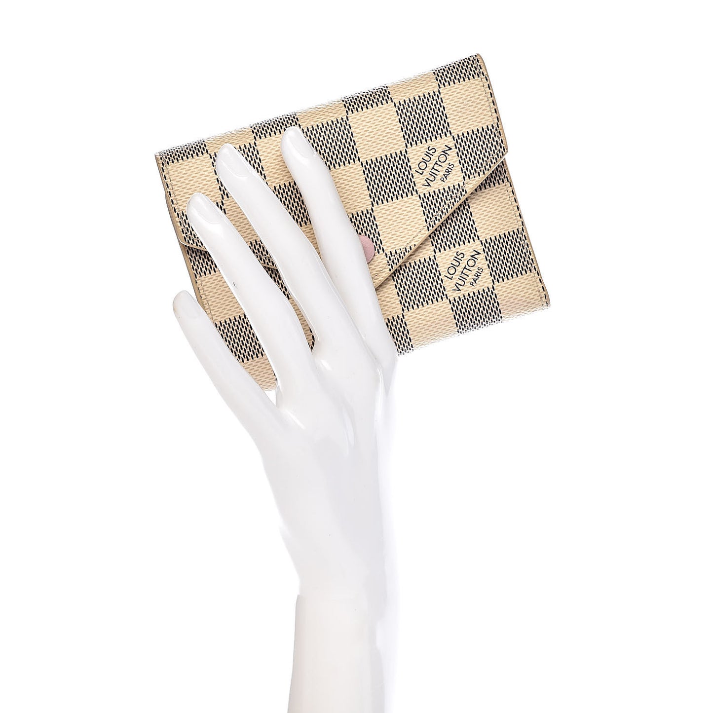 Damier Azur Victorine Wallet Rose Ballerine