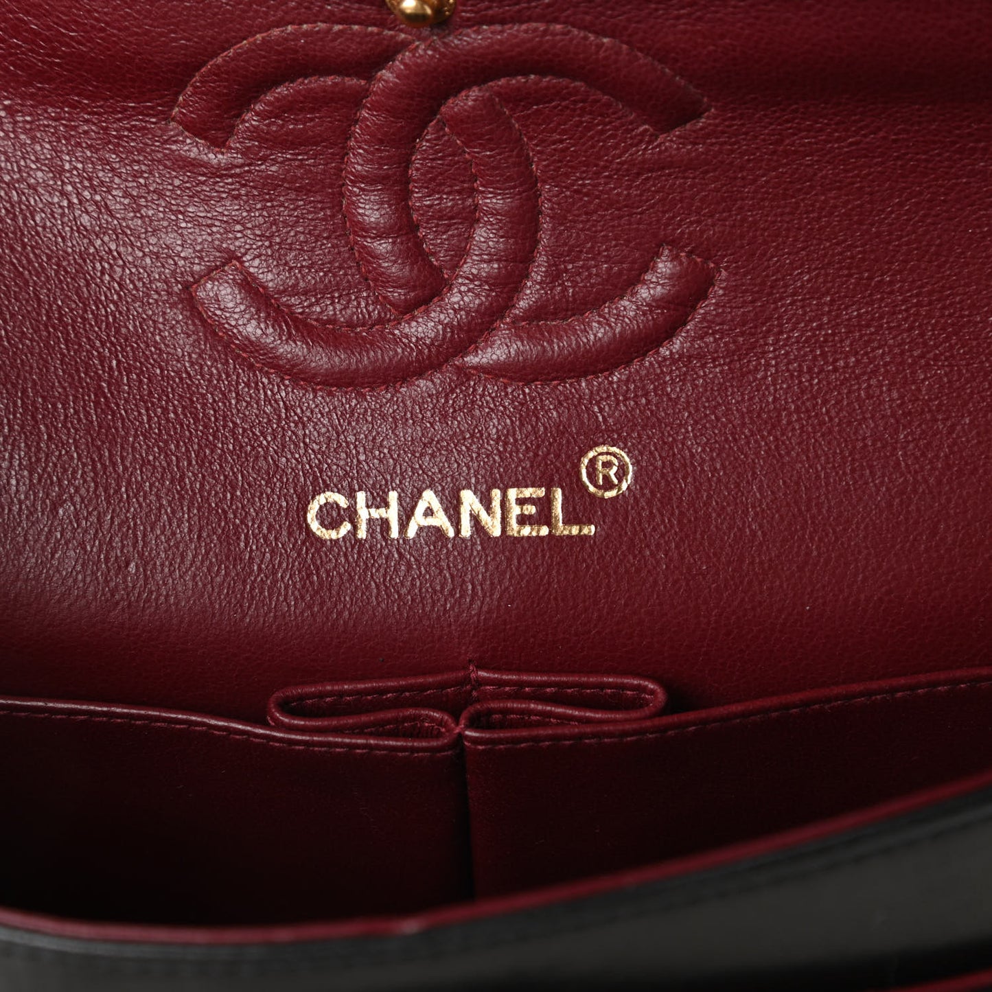 Lambskin Quilted Small Double Flap Black