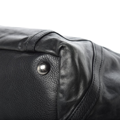 Saint Laurent Calfskin Sac Hamptons Weekender Bag Black 7 of 24