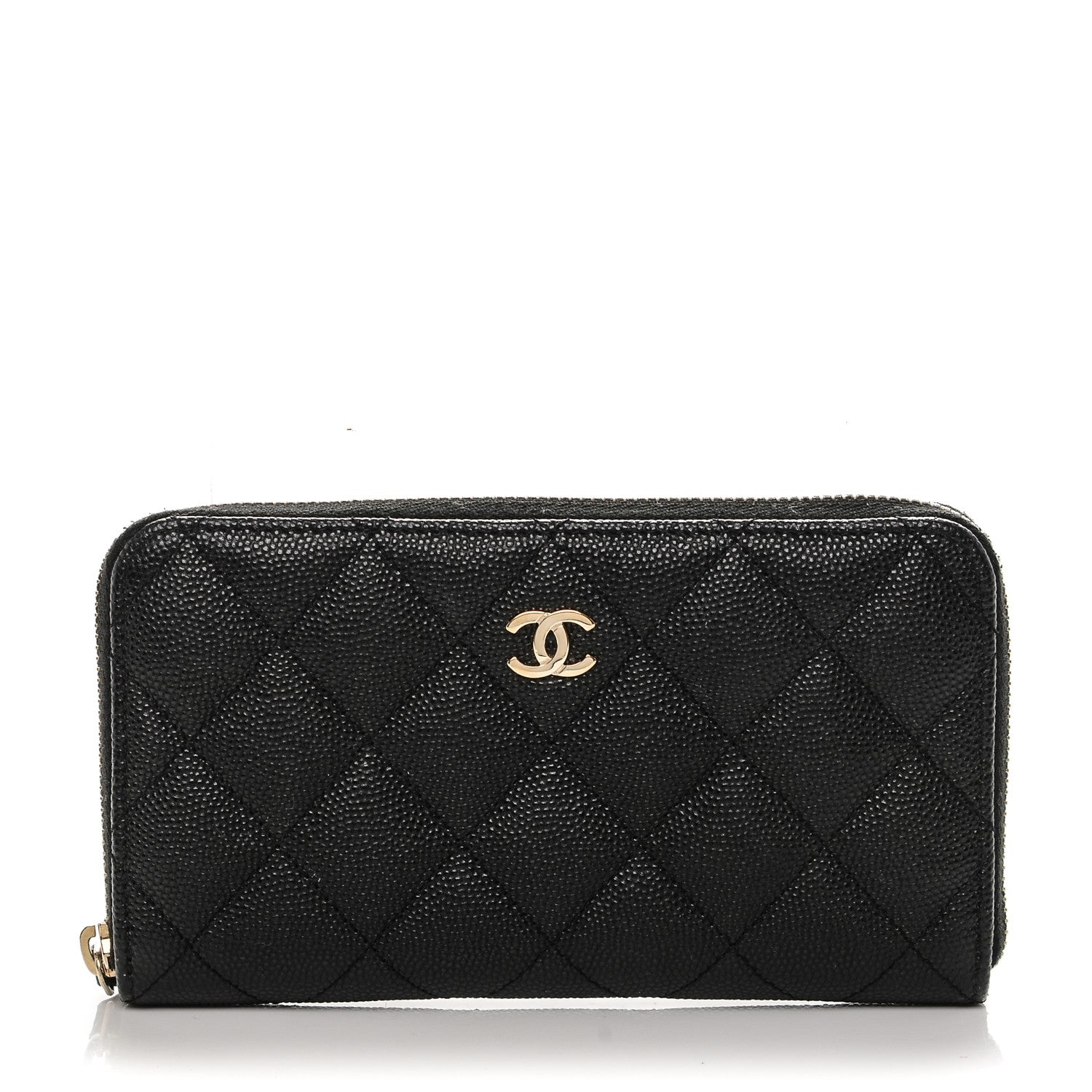 Chanel Caviar Quilted Small Zip Around Wallet Black 1 of 8