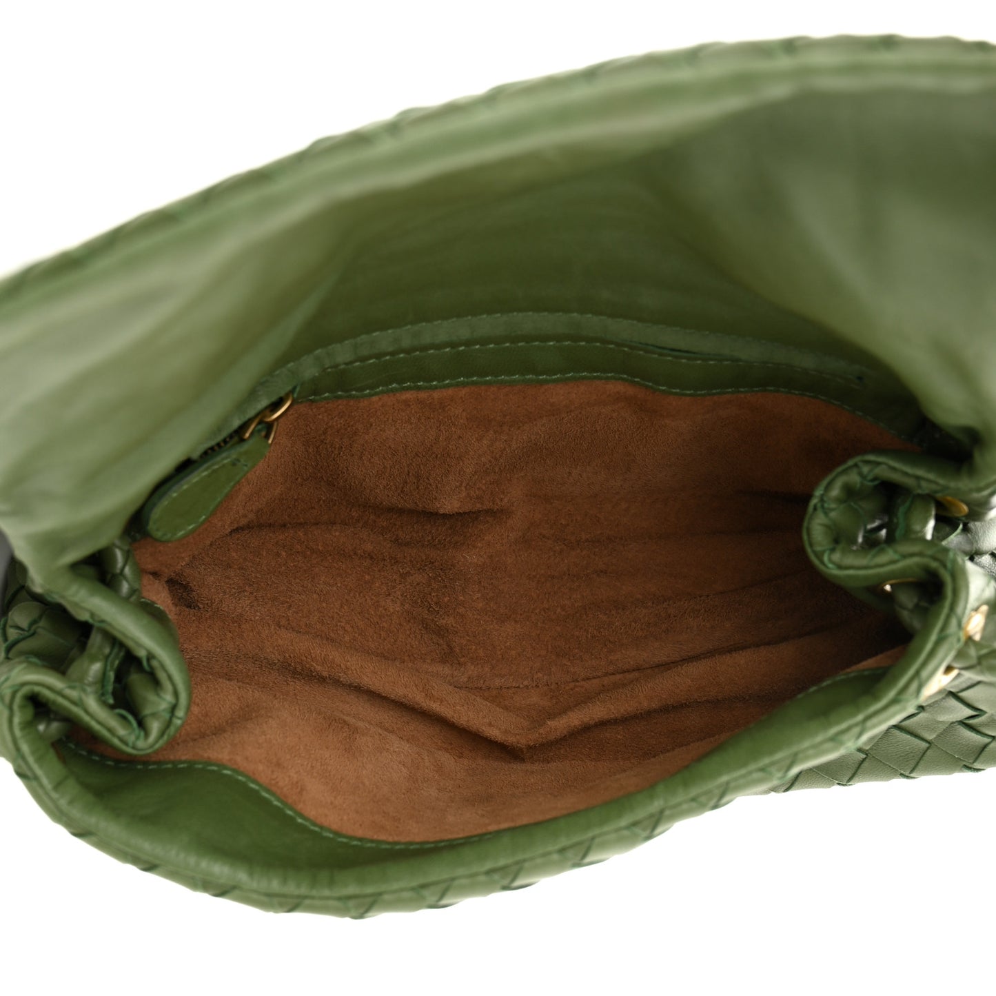 Nappa Intrecciato Mini Flap Shoulder Bag Foglia