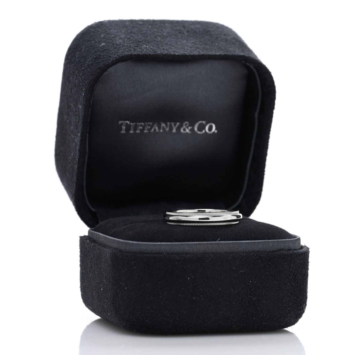 Tiffany Platinum 3mm Together Milgrain Wedding Band Ring 47 4.25 5 of 5