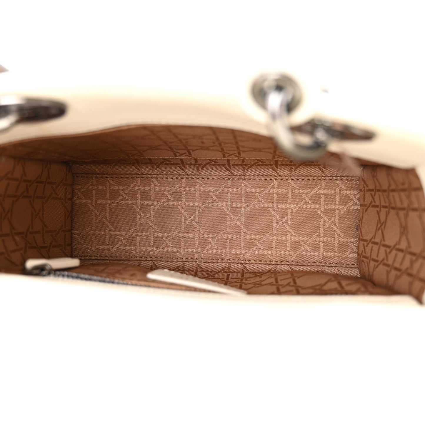 Lambskin Cannage Small My ABCDior Lady Dior White