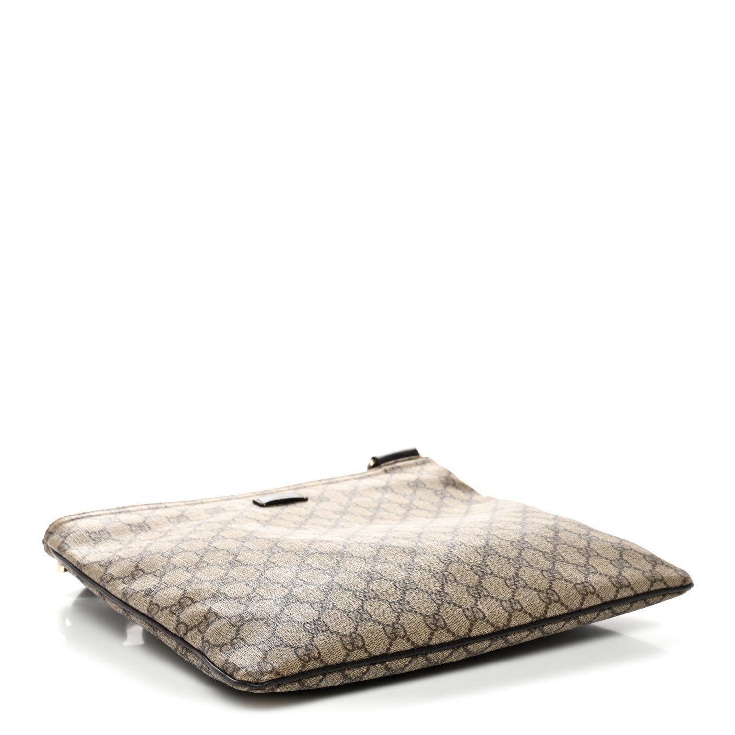 Gucci GG Supreme Monogram Medium Flat Messenger Bag Dark Brown 4 of 12
