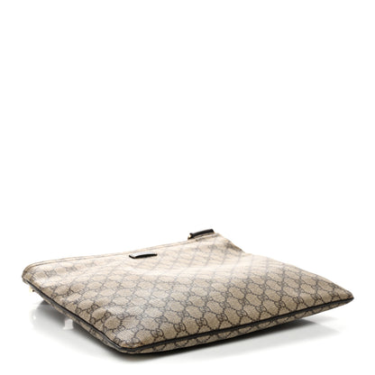 Gucci GG Supreme Monogram Medium Flat Messenger Bag Dark Brown 4 of 12