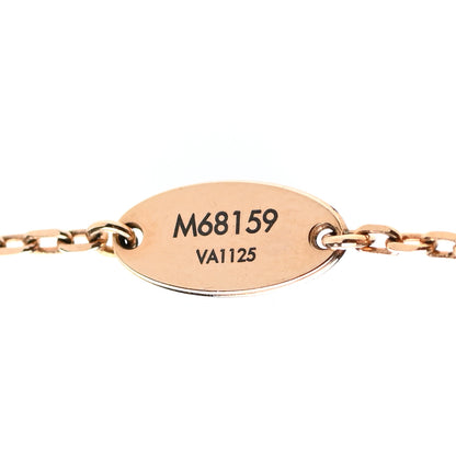 Louis Vuitton Swarovski LV and V Heart Strass Necklace Rose Gold 7 of 7