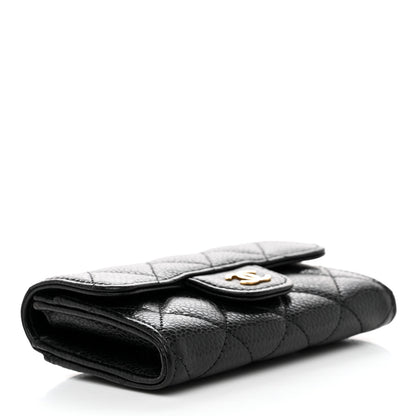 Chanel Caviar Quilted Flap Card Holder Wallet Black 4 of 9