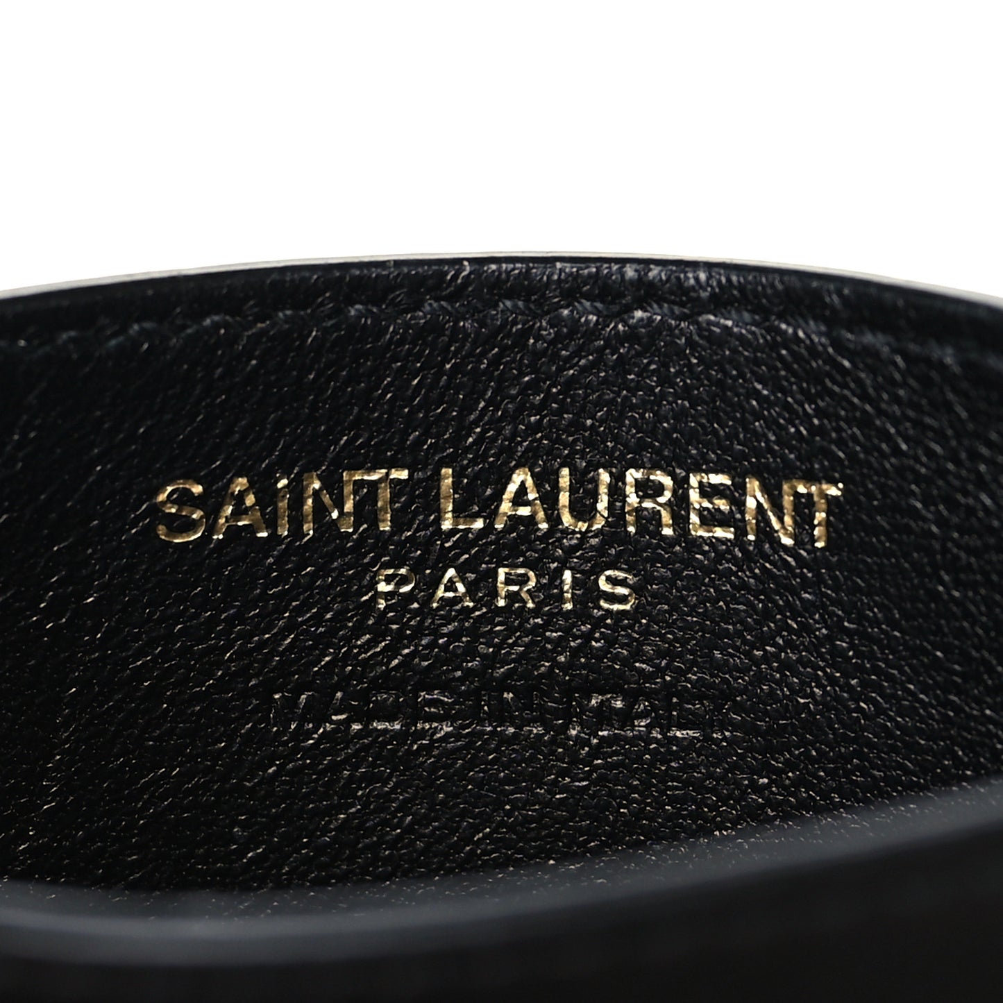 Calfskin Crocodile Embossed Monogram Patent Cassandre Credit Card Case Black
