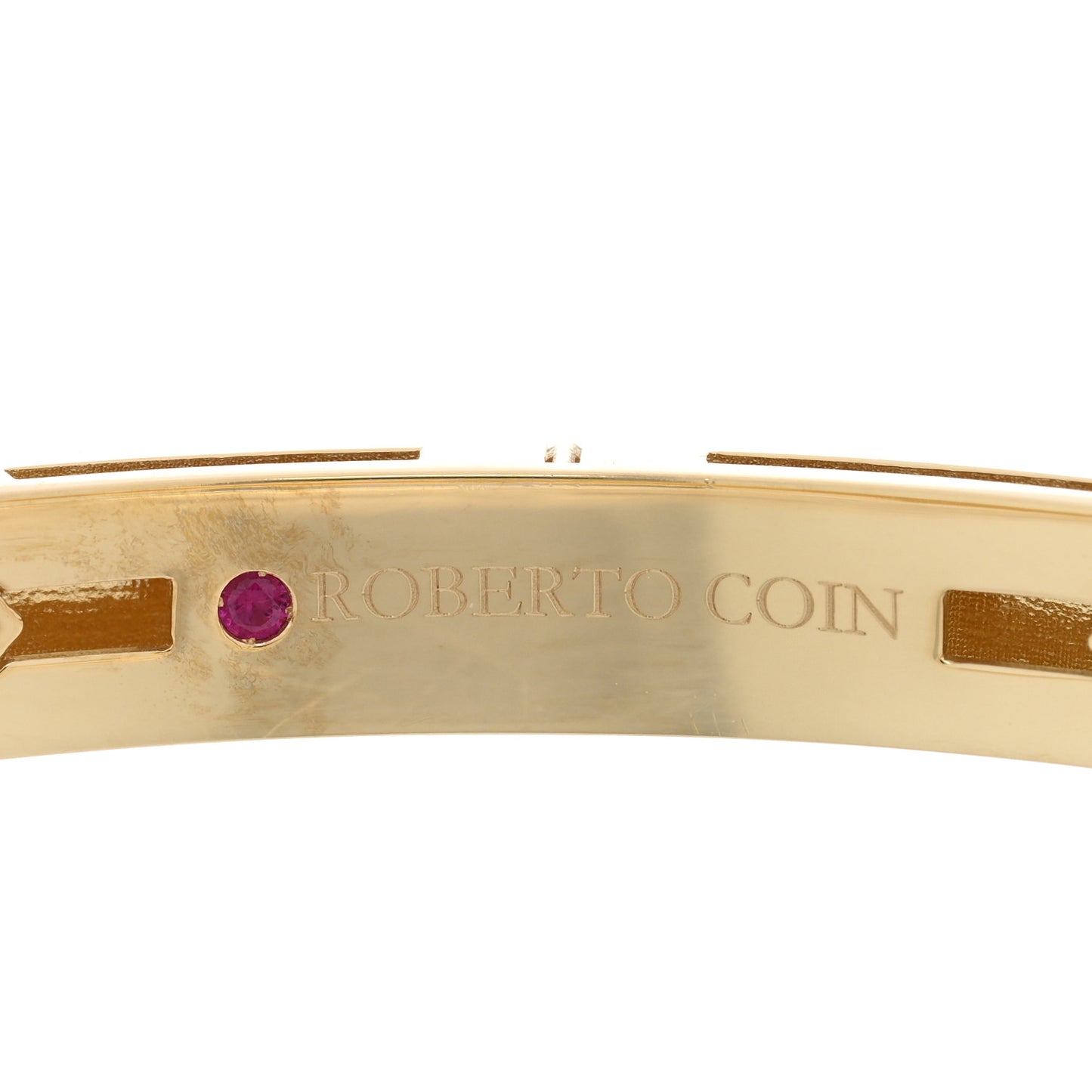 18K Yellow Gold Diamond Medium Love in Verona Bangle Bracelet