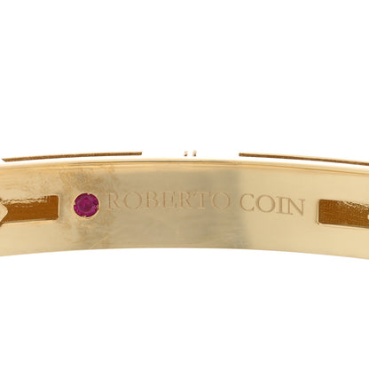 Roberto Coin 18K Yellow Gold Diamond Medium Love in Verona Bangle Bracelet 3 of 3