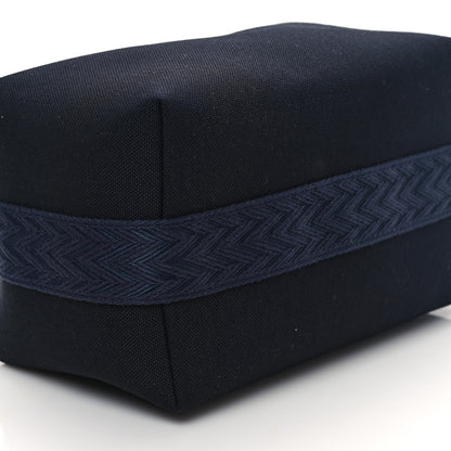 Hermes Canvas Large Bride-A-Brac Pouch Bleu Nuit 8 of 10